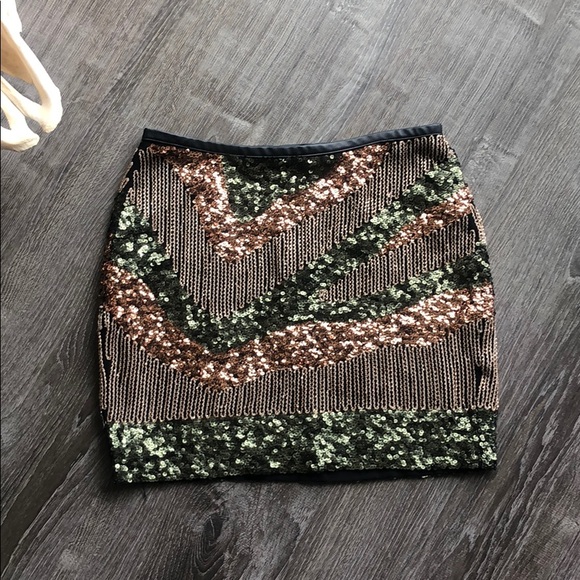 Topshop Dresses & Skirts - High Waisted Sequin Mini Skirt